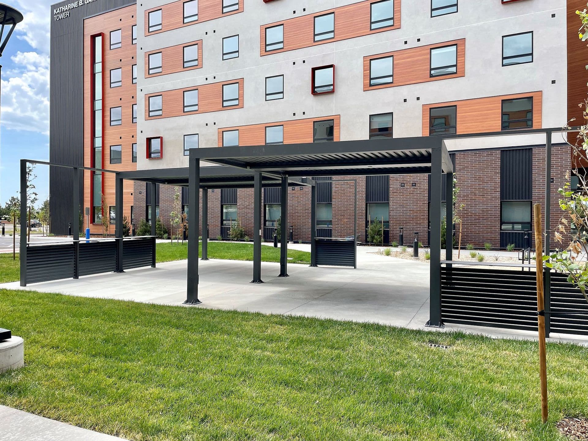 Commercial Gallery - Commercial pergolas and cabanas for apartments and schools.